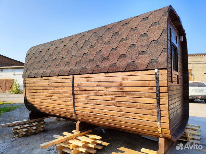 Баня бочка квадро