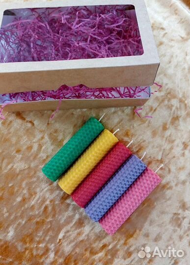 Набор свечей из натуральной вощины