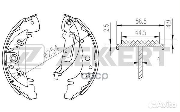 Колодки торм. бараб. задн. Hyundai Santa Fe 01