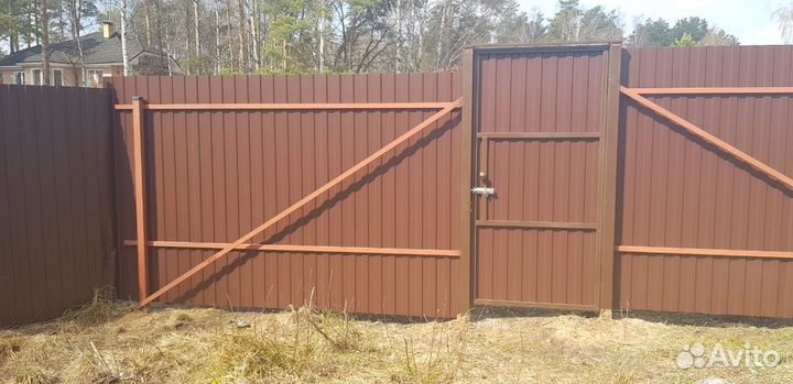 Забор из профлиста под ключ