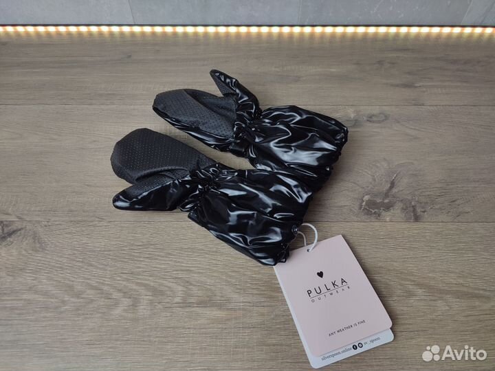 Варежки Pulka Чёрный глянец