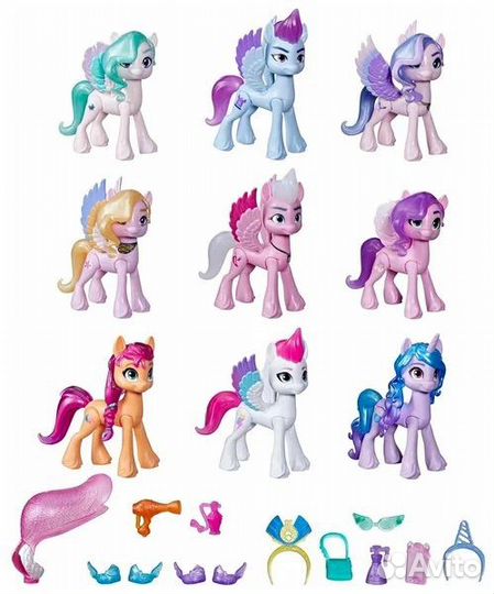 Новый My little pony набор 9 пони оригинал Hasbro