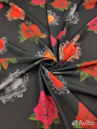 Черный графит ткань Ниагара Софт Принт