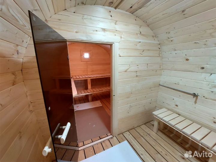 Баня бочка С установкой