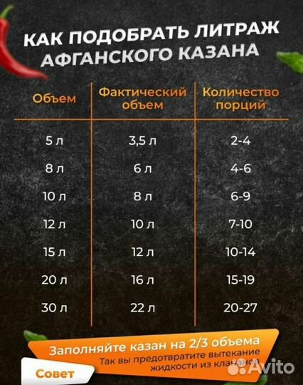 Казан Афганский 3л, 5л, 8л, 10л, 12л, 15л, 20л, 30
