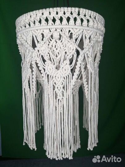 Абажур потолочный. Люстра. Макраме