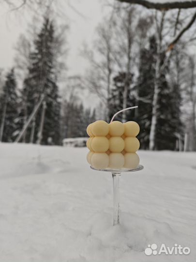 Свеча баблс куб