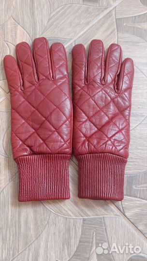 Перчатки женские кожаные