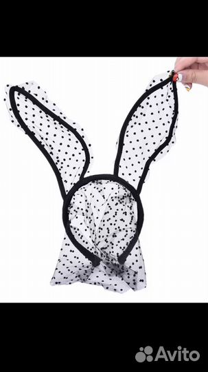 Ободок на голову ушки зайца кролика костюм зайчика