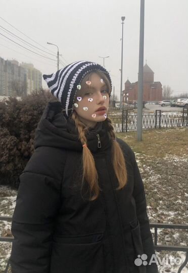 Шапка y2k cat ear beanie