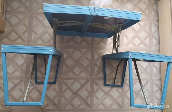 Туристический складной стол- чемодан со стульями