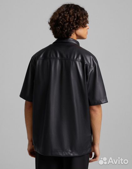 Рубашка Bershka эко кожа L оверсайз новая