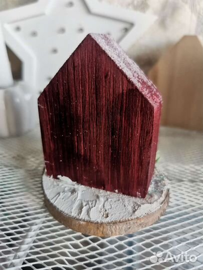 Новогодний декор деревянный домик