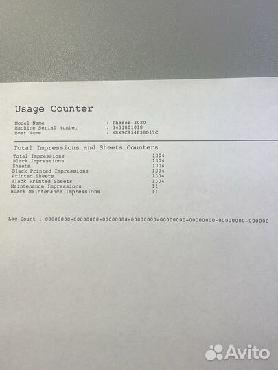 Лазерный Wi-Fi принтер Xerox Phaser 3020