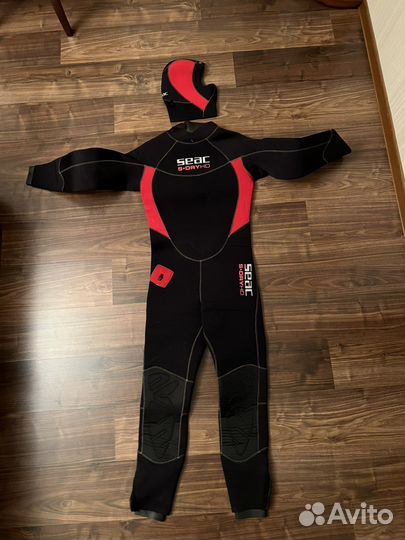 Полусухой гидрокостюм для дайвинга seac S.DRY HD
