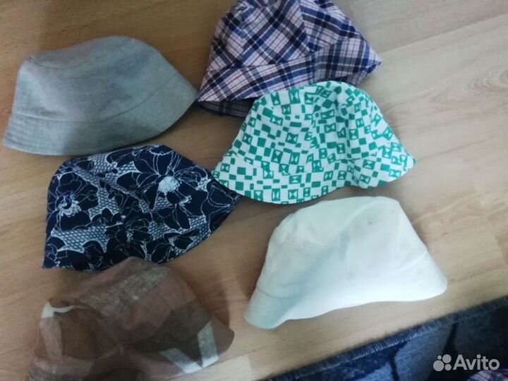 Панамка летняя из льна х б и трикотаж