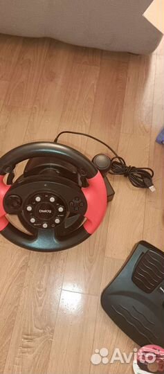 Игровой руль с педалями для пк, Android, PS, Xbox