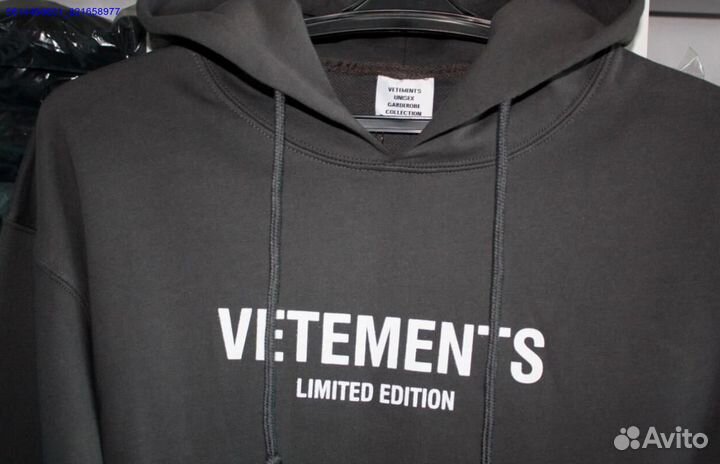 Худи vetements серое vhq (Арт.66445)