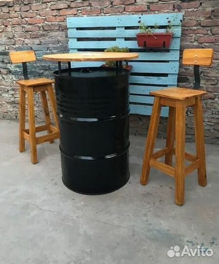 Стол бочка в стиле лофт