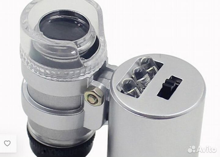 Мини-микроскоп 60х с подсветкой и UV