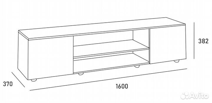 Тумба под тв белая
