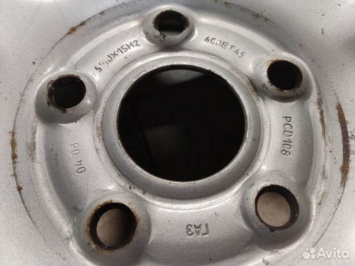 Диск штамп R15 5x108 ET45 D58.1 5,5J газ Б/У 2шт