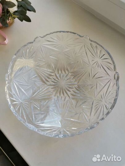 Ваза для фруктов хрусталь