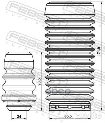 Отбойник+пыльник mazda demio DY 2002-2007 JP