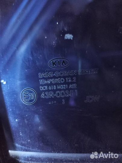 Стекло двери задней правой Kia Ceed 2012-2018