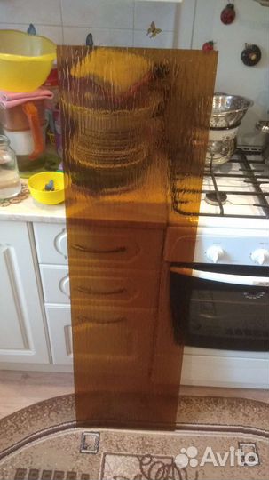 Стекло дверное (Золото / Янтарь/ Голубое)