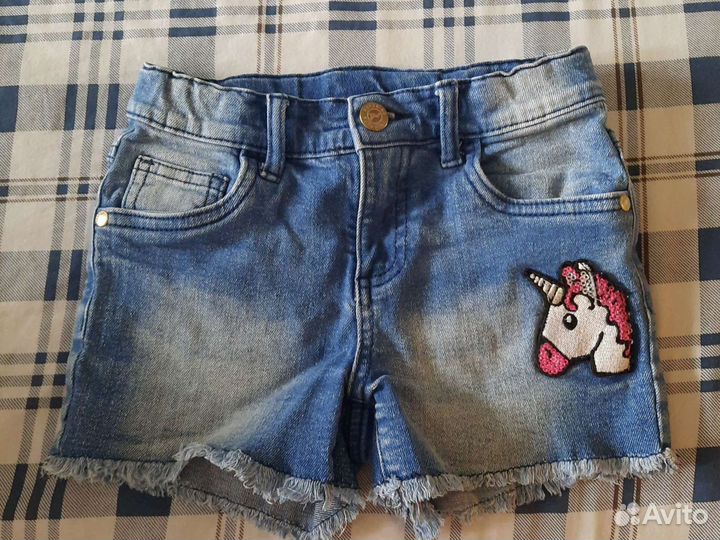 Джинсовые шорты для девочки 122