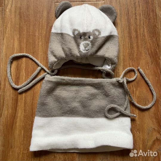 Шапка и снуд детская зимняя 42-44 Журавлик