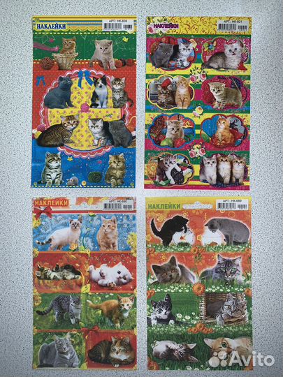 Наклейки собаки и кошки