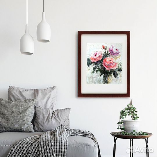 Картина розы букет цветов розовые розы