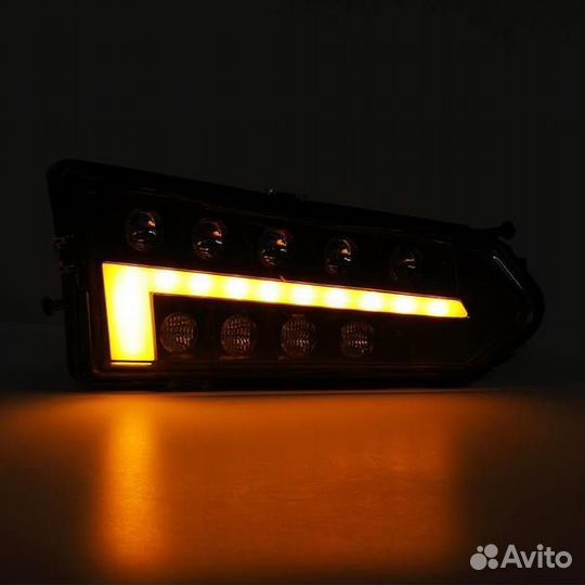 LED фары с дхо и поворотниками Polaris Ranger