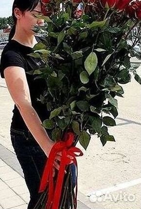 Розы Метровые 100 см доставка Москва