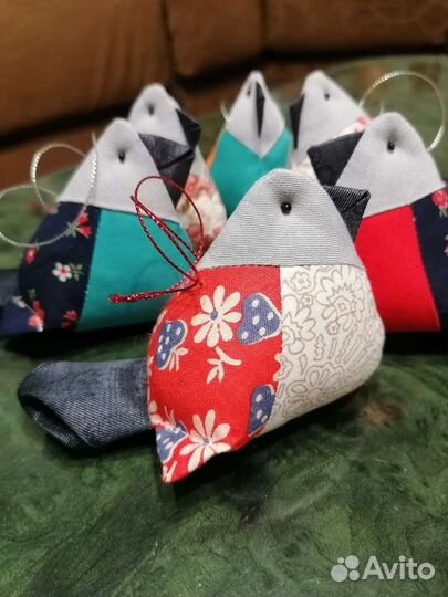 Текстильные птички ручной работы