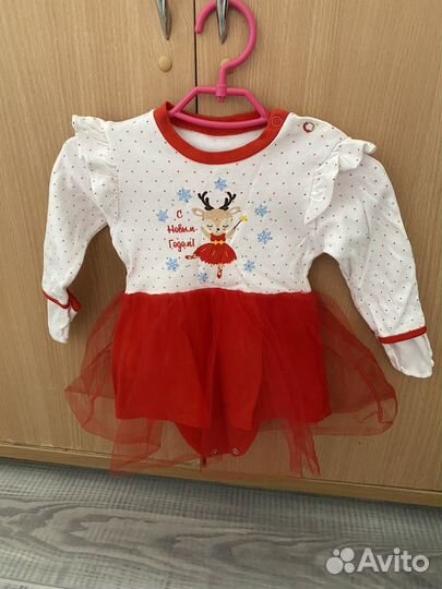 Боди новогоднее с юбкой