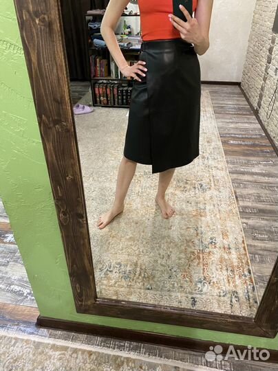 Кожаная юбка lime