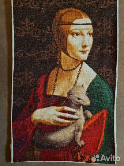 Картина ручной работы техника счетный крест