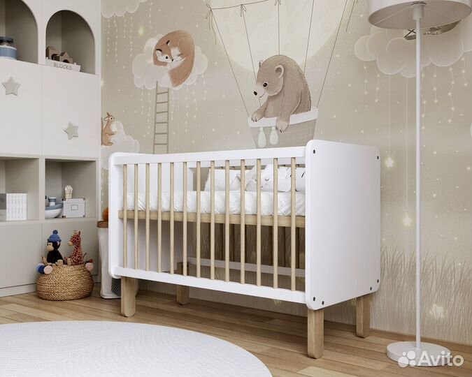 Детская кровать-качалка для новорожденных