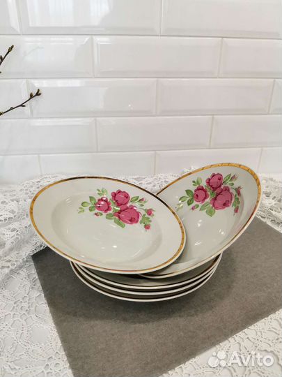 Винтажные суповые тарелки фарфор