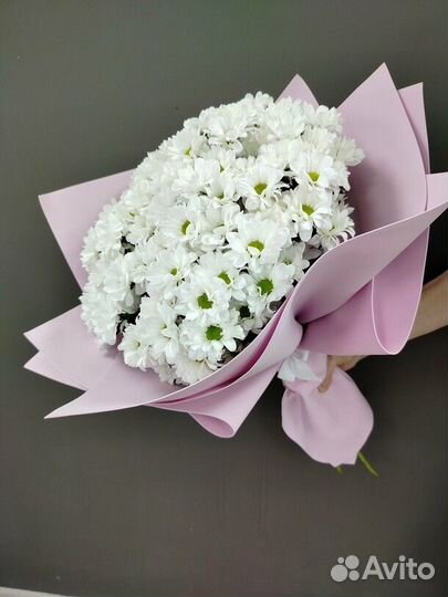 Букет гигант из хризантемы ромашка