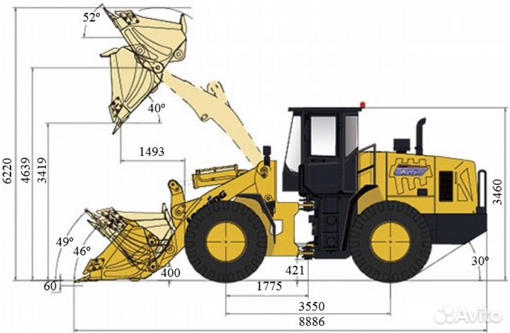 Фронтальный погрузчик Lonking LG876N, 2023