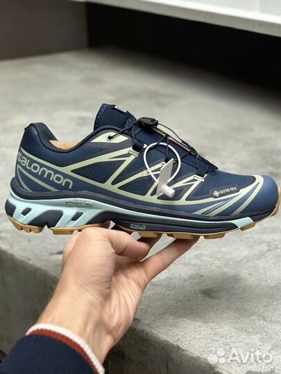 Кроссовки Salomon GTX термо Xt-6 синие осень