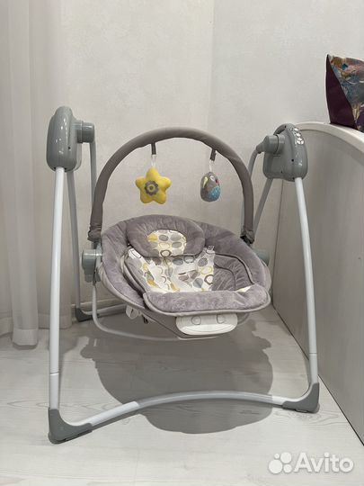 Детские электронные качели шезлонг