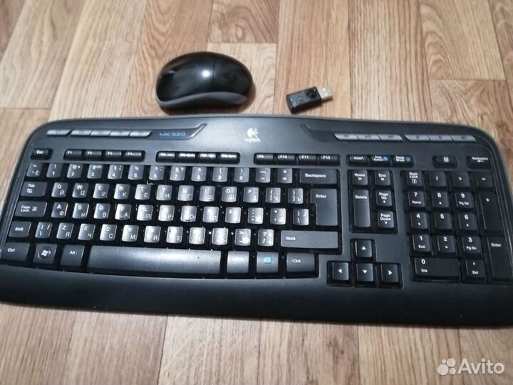 Комплект (клавиатура+мышь) беспроводной, черный