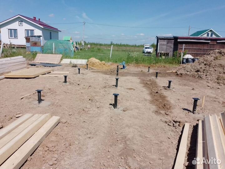 Винтовые сваи Фундамент Установка Подъем дома