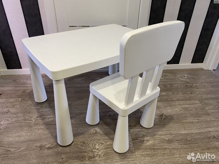 Стол и стул икеа мамут