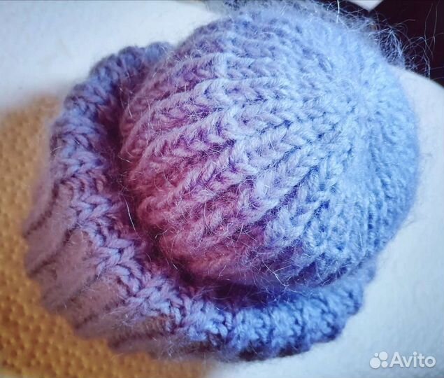 Толстая шапка с двумя отворотами